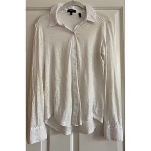 Theory Long Sleeve Button-Down Cotton Shirt
